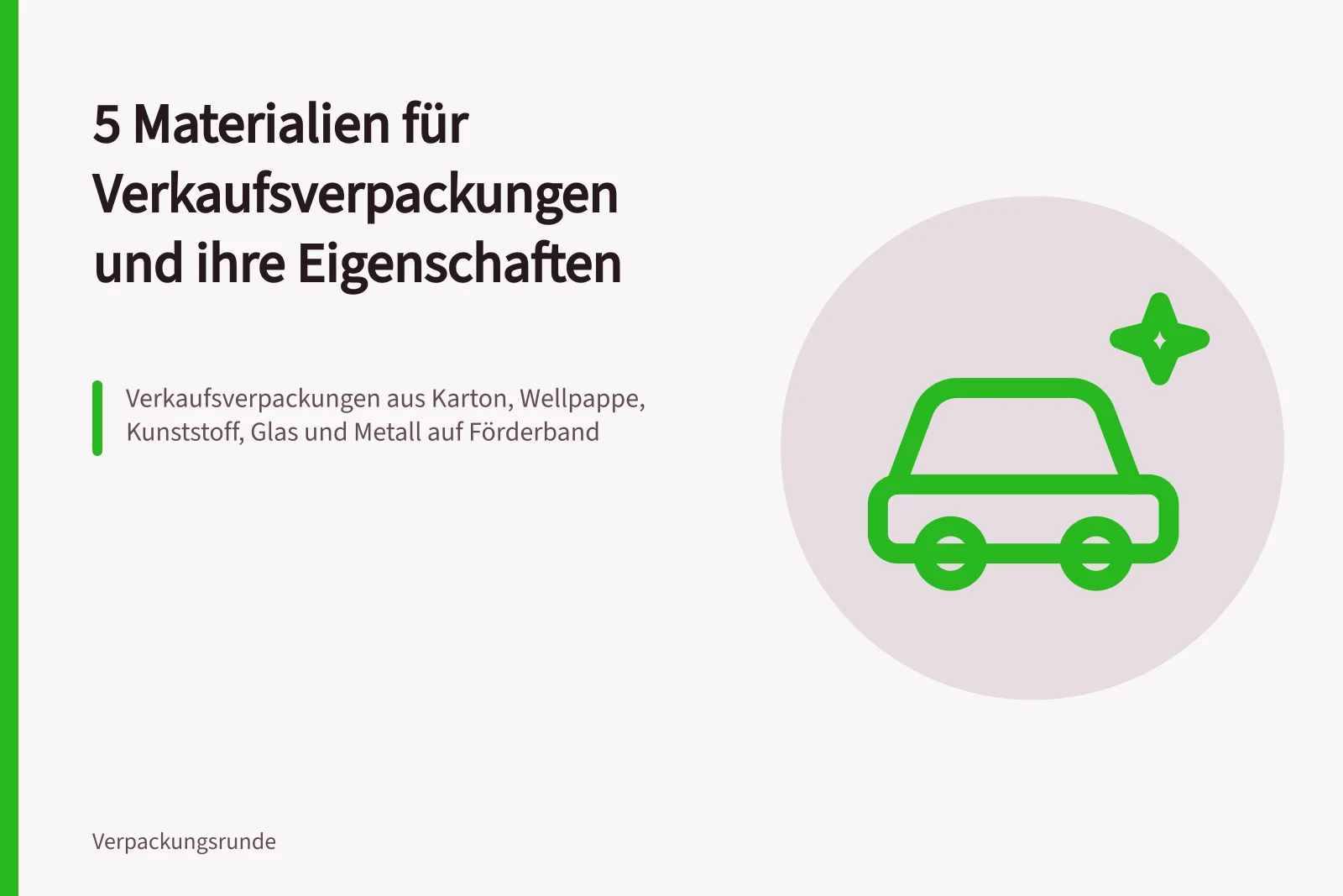 Verkaufsverpackungen aus Karton, Wellpappe, Kunststoff, Glas und Metall auf Förderband